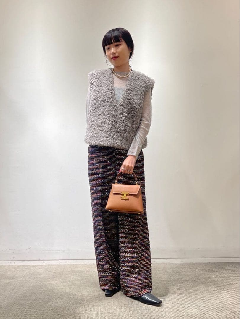 TOMORROWLAND Ballsey ミックスファー Vネックベスト