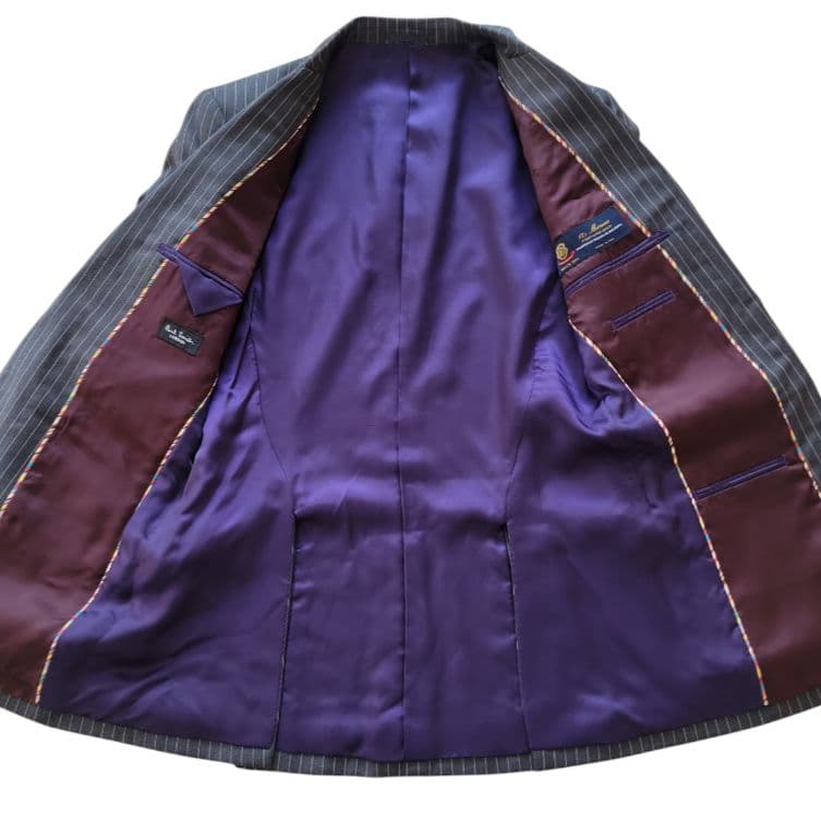 Paul Smith　セットアップスーツ　ストライプ　グレー