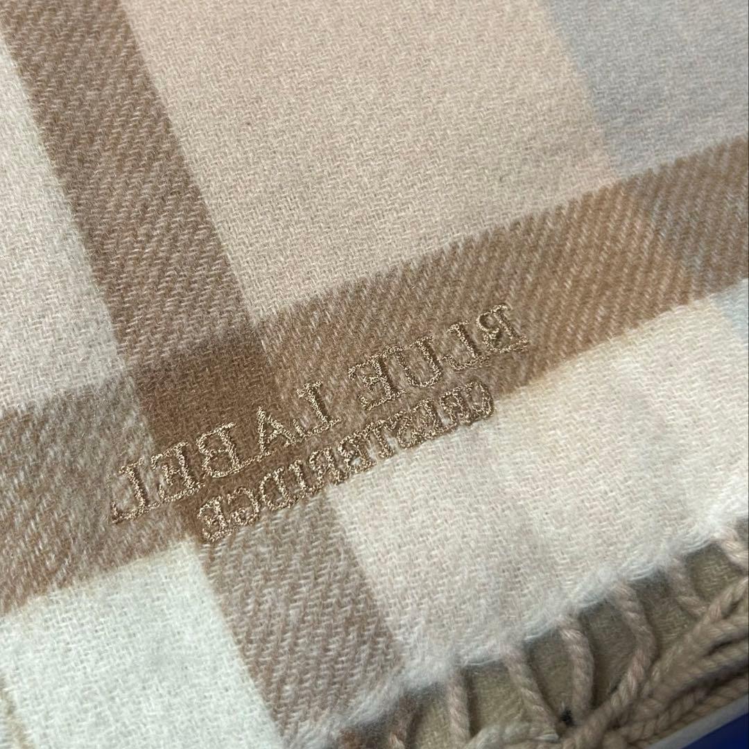 ブルーレーベル カシミヤ チェックマフラー ハンカチセット