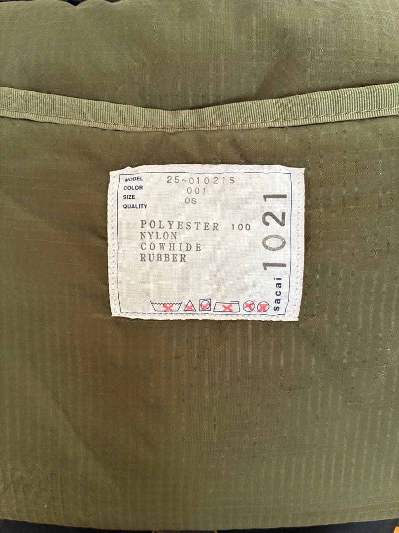 sacai ブラックトートバッグM