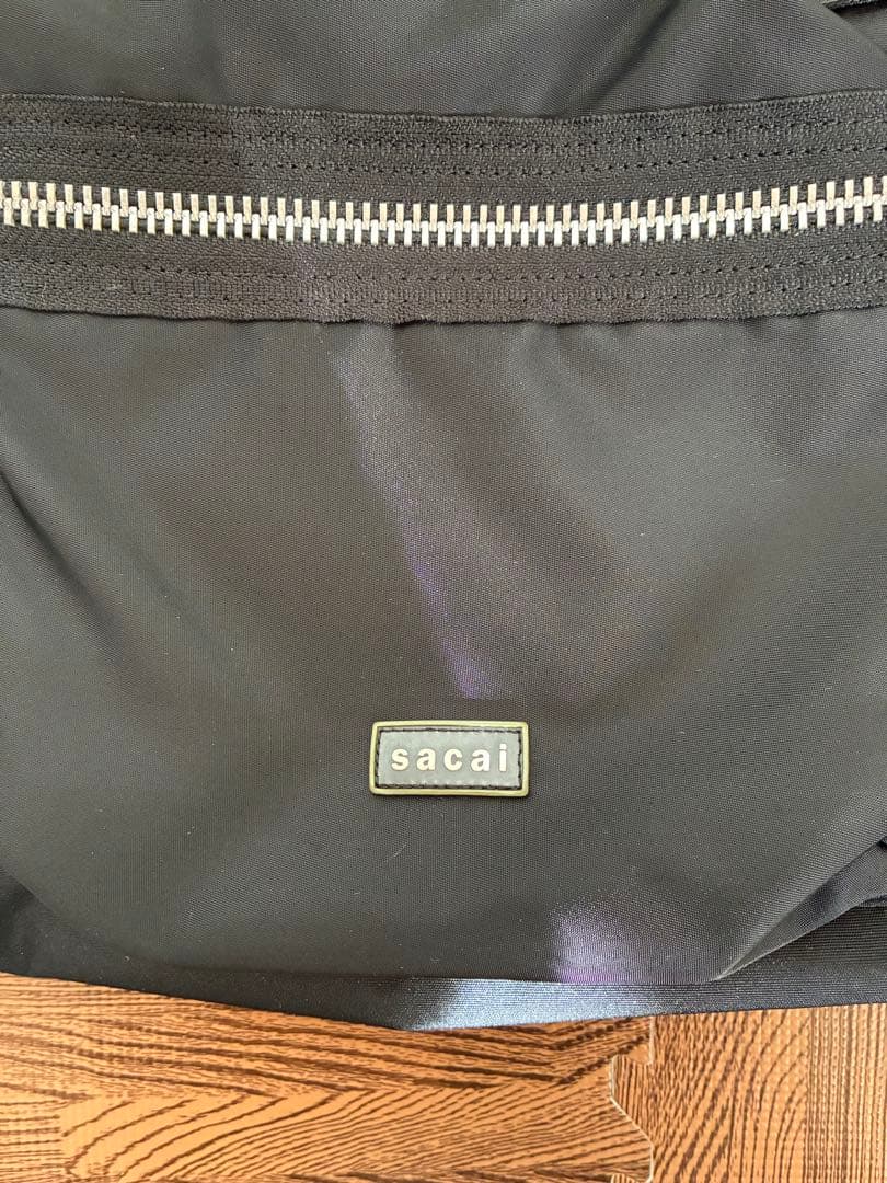 sacai ブラックトートバッグM