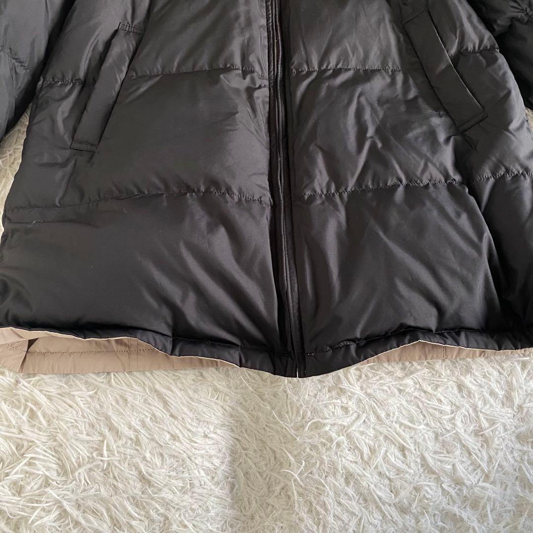 【未使用】インディビ　リバーシブルラクーンファーダウンコート　ファー取外可　L