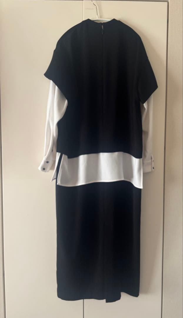 ENFOLD T-SHIRT-LAYERED DRESS エンフォルド