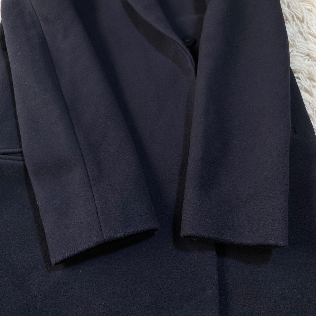 希少♡スタジオニコルソン ウール ボタンレスチェスターコート ロングコート M位