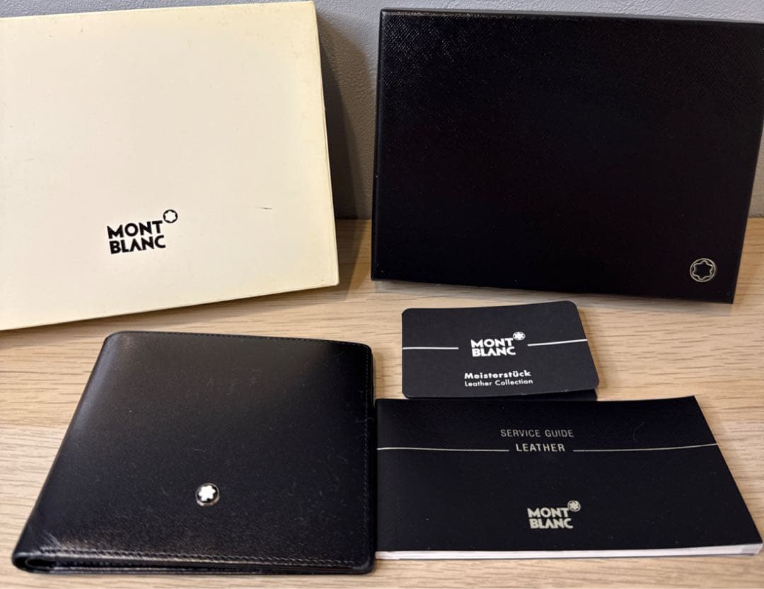 未使用　MONTBLANC 財布 札入れ ブラック 二つ折り