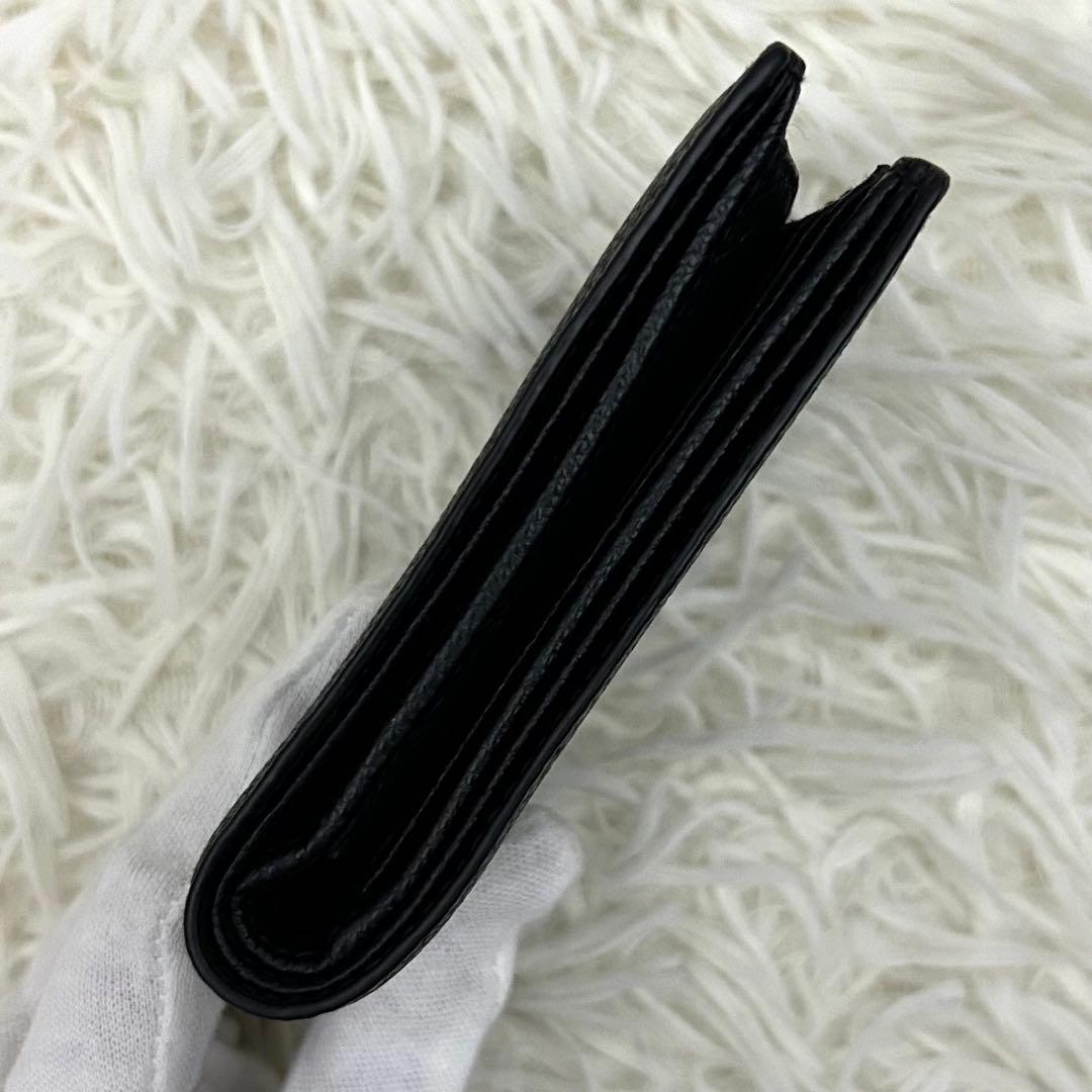 【未使用級】新型RFID PRADA シボ革 二つ折り財布