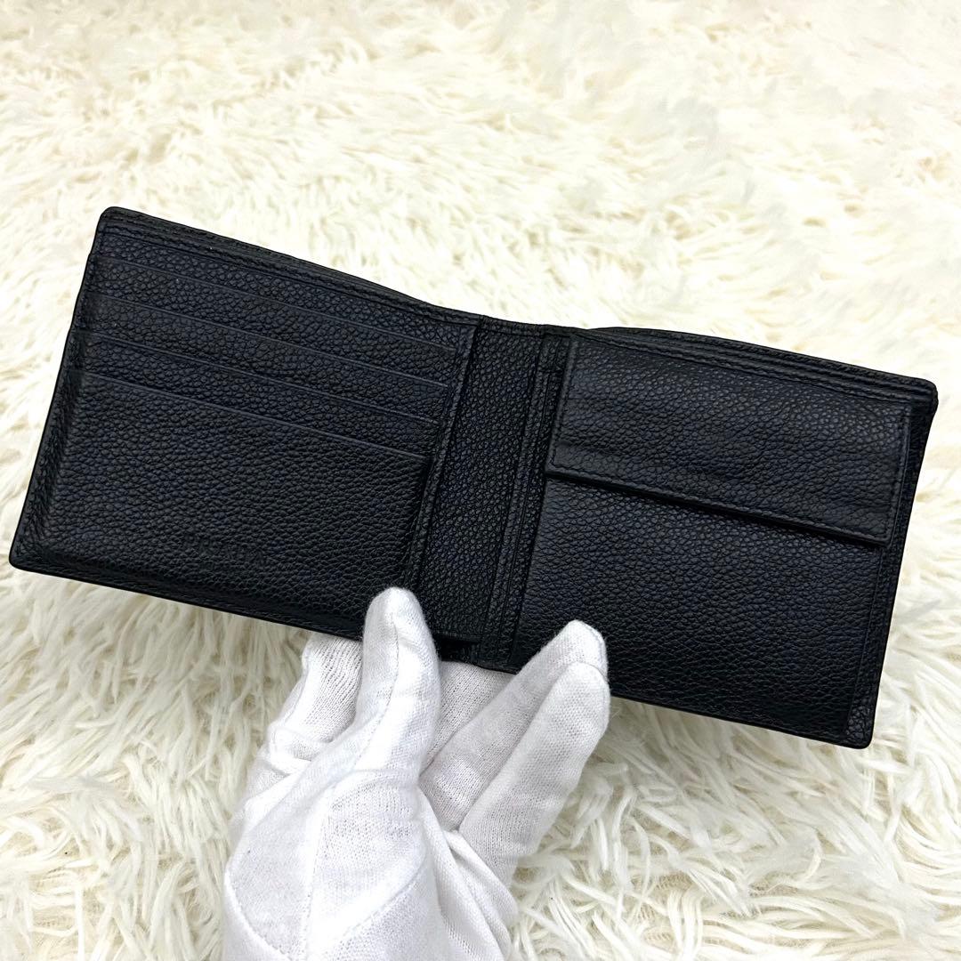 【未使用級】新型RFID PRADA シボ革 二つ折り財布