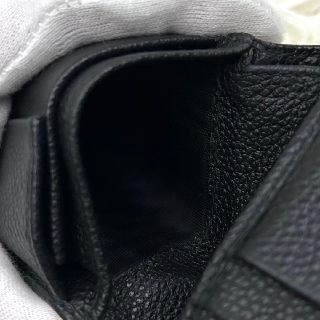 【未使用級】新型RFID PRADA シボ革 二つ折り財布