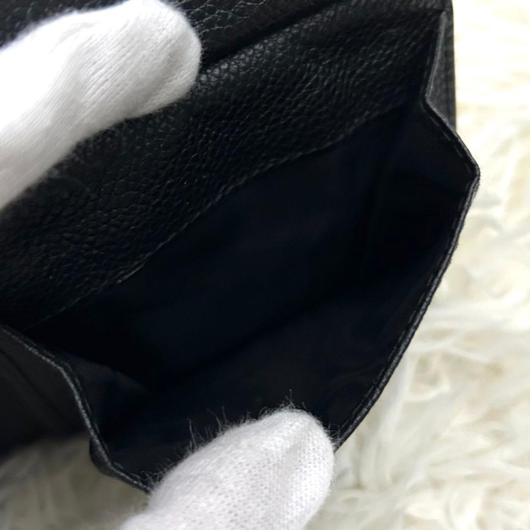 【未使用級】新型RFID PRADA シボ革 二つ折り財布