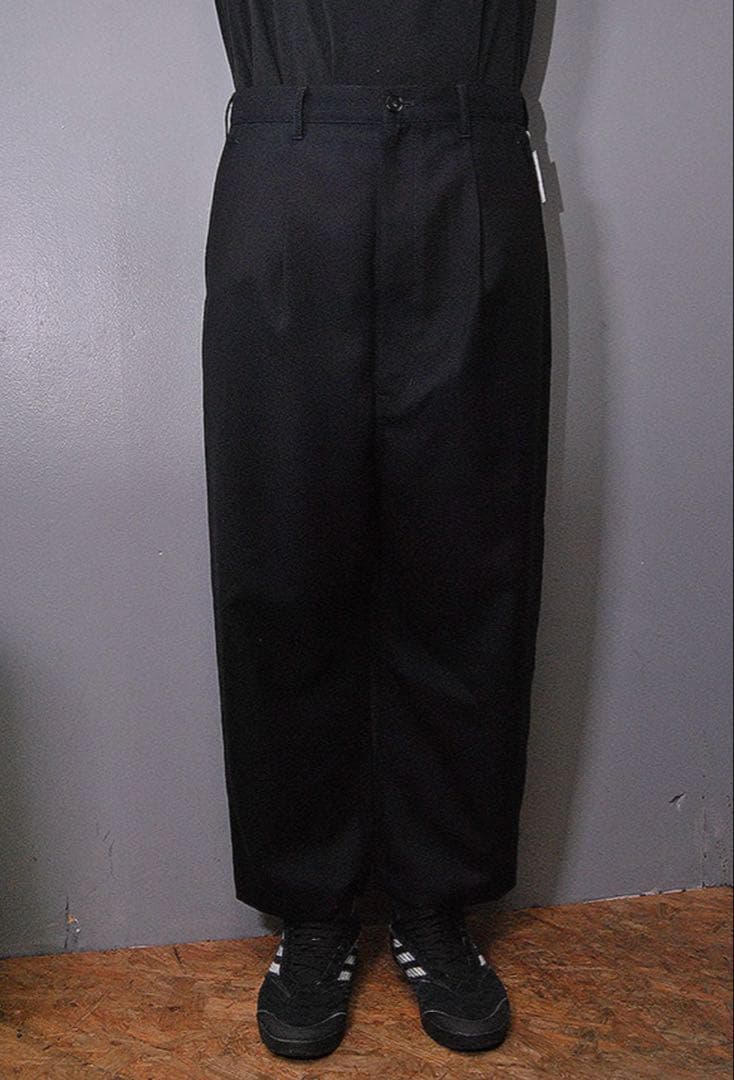 コムデギャルソンオム　ウールギャバパンツ　ダークネイビー