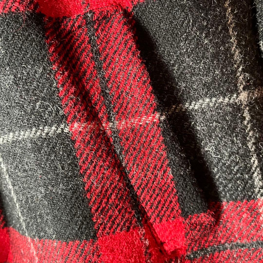 BEAMS BOYハリスツイードバルマカンコート 23FW レッドチェック