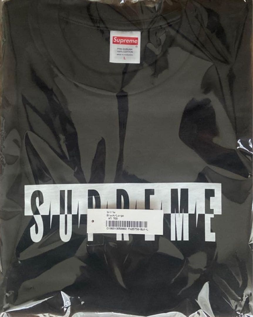 Supreme Split Tee \"Black\" Lサイズ 木村拓哉さん着用