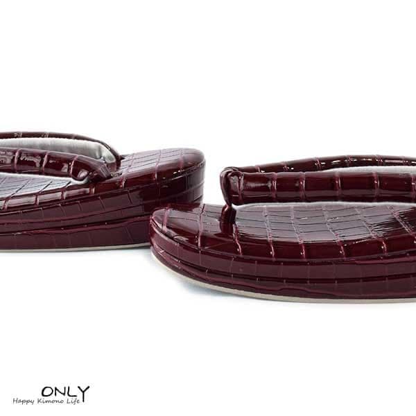 6614 振袖用 草履バッグセット 高級合皮 幅広草履 新品