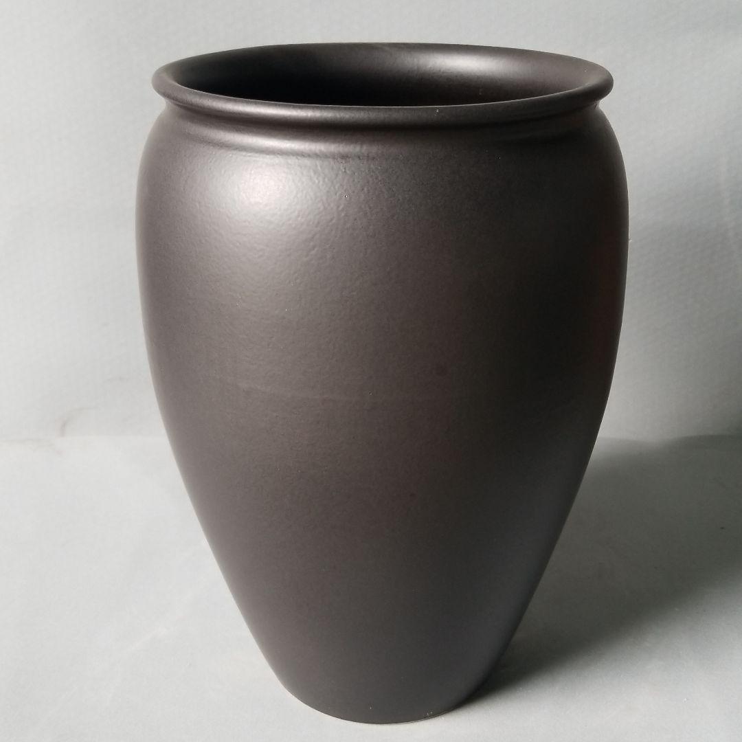 田舎のアジュマ お値引きしました⤵信楽焼　傘立て 黒口広 高さ３８cm