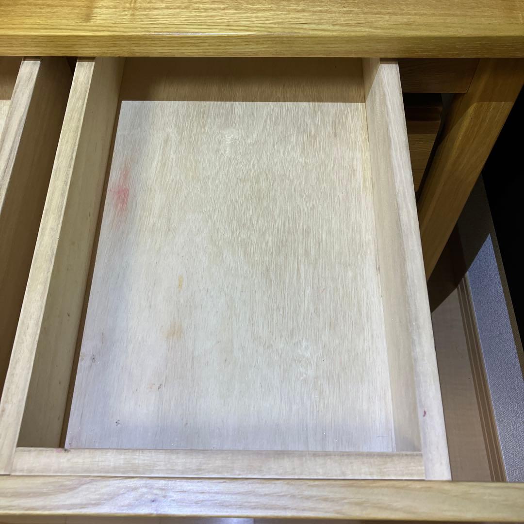 【直接お渡し】無印良品 タモ材 デスク/キャビネットセット　勉強机　中古