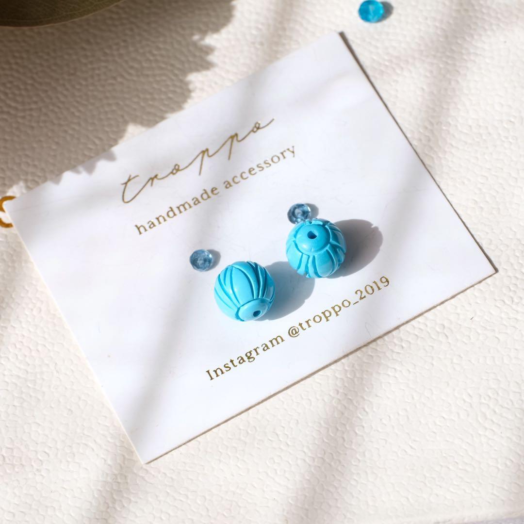 Kaya♦︎14kgfピーチオレンジドラゴンスケールカービングネックレス