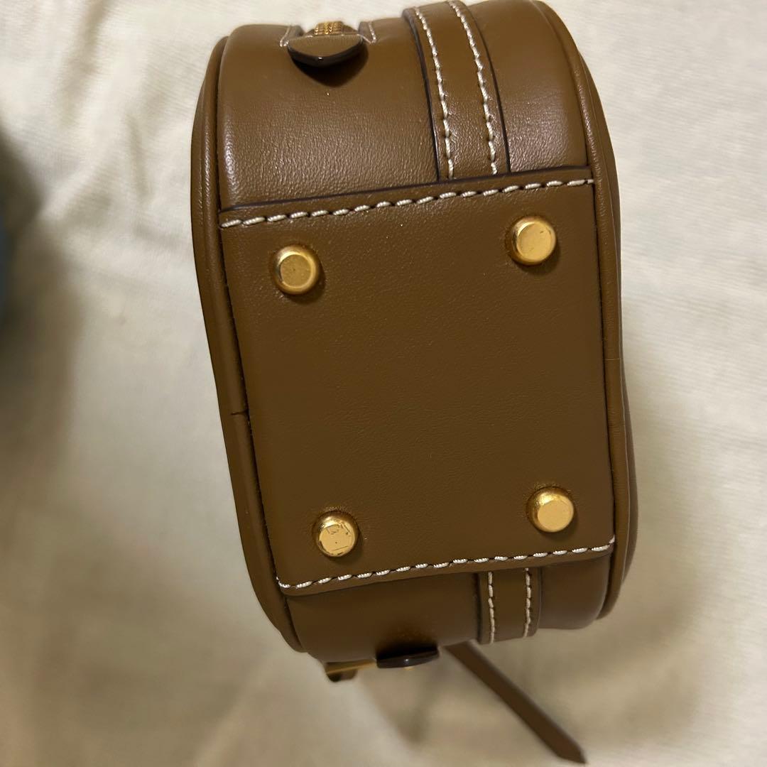 正規品 トリーバーチ Tモノグラム ジャカード プチムーンバッグ ヘーゼルナッツ