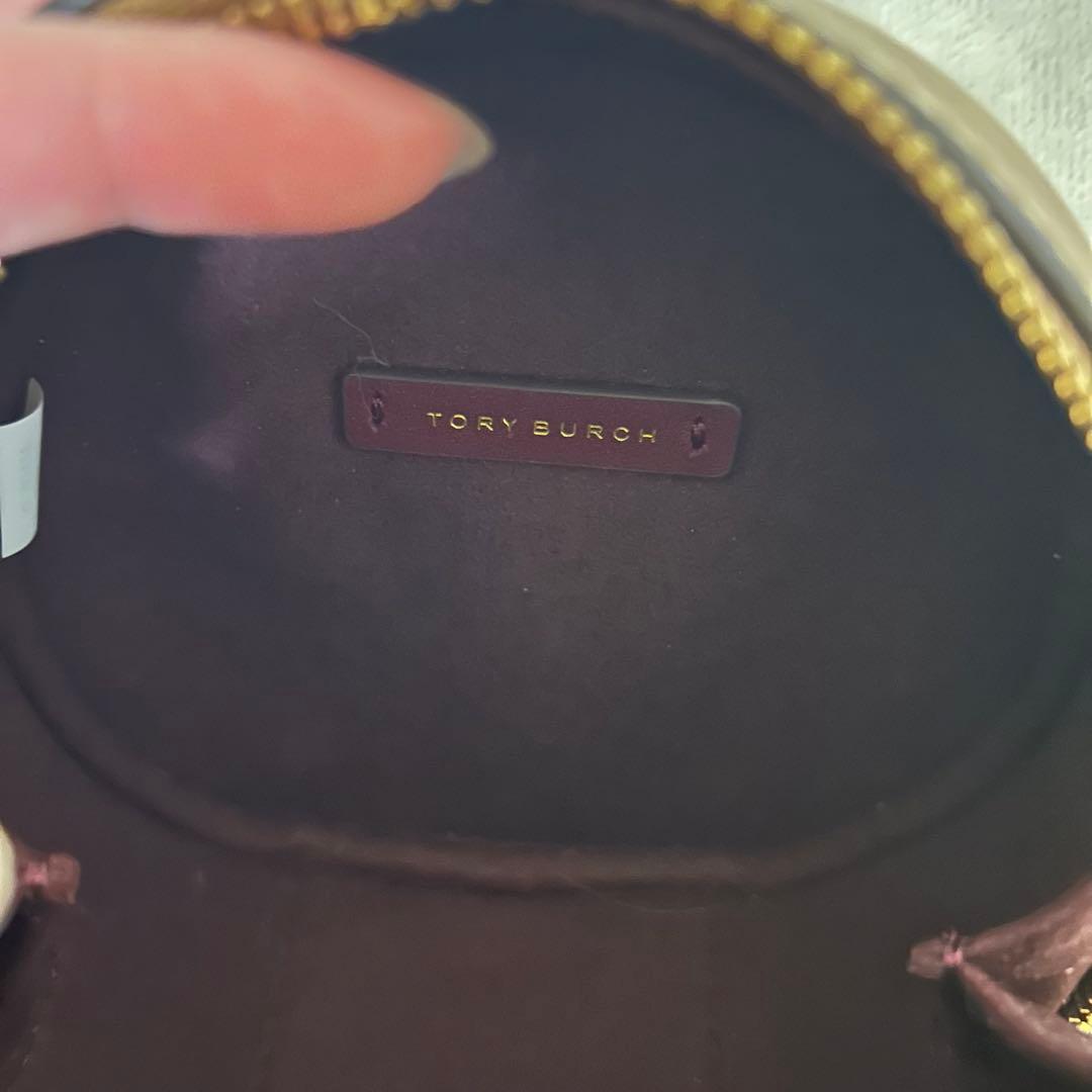 正規品 トリーバーチ Tモノグラム ジャカード プチムーンバッグ ヘーゼルナッツ