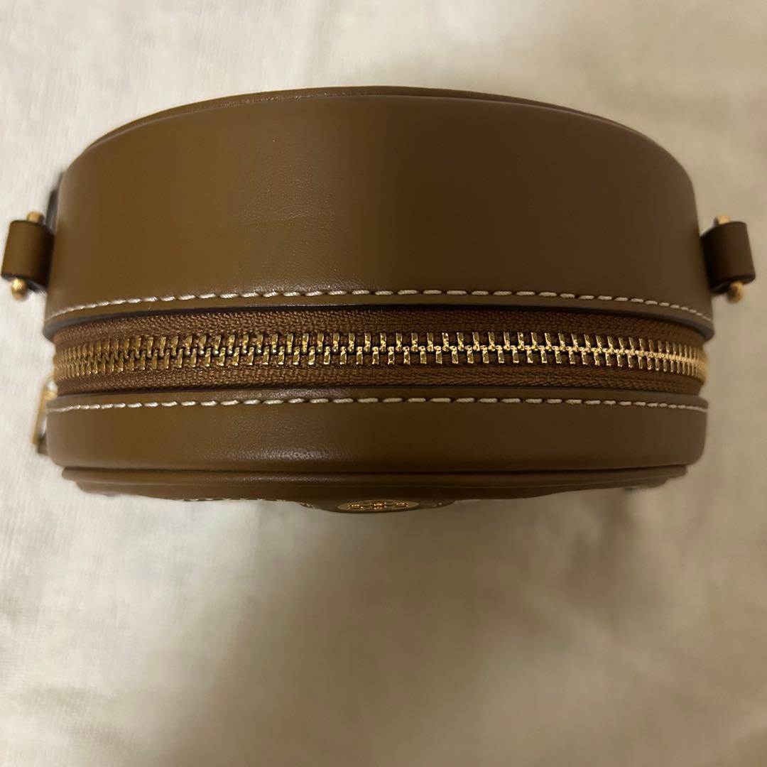 正規品 トリーバーチ Tモノグラム ジャカード プチムーンバッグ ヘーゼルナッツ