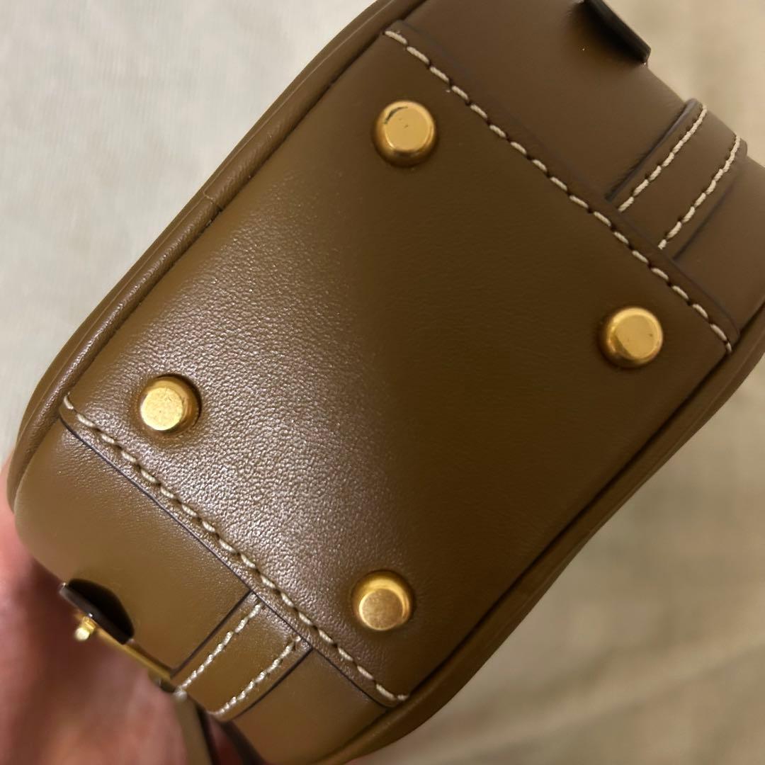 正規品 トリーバーチ Tモノグラム ジャカード プチムーンバッグ ヘーゼルナッツ