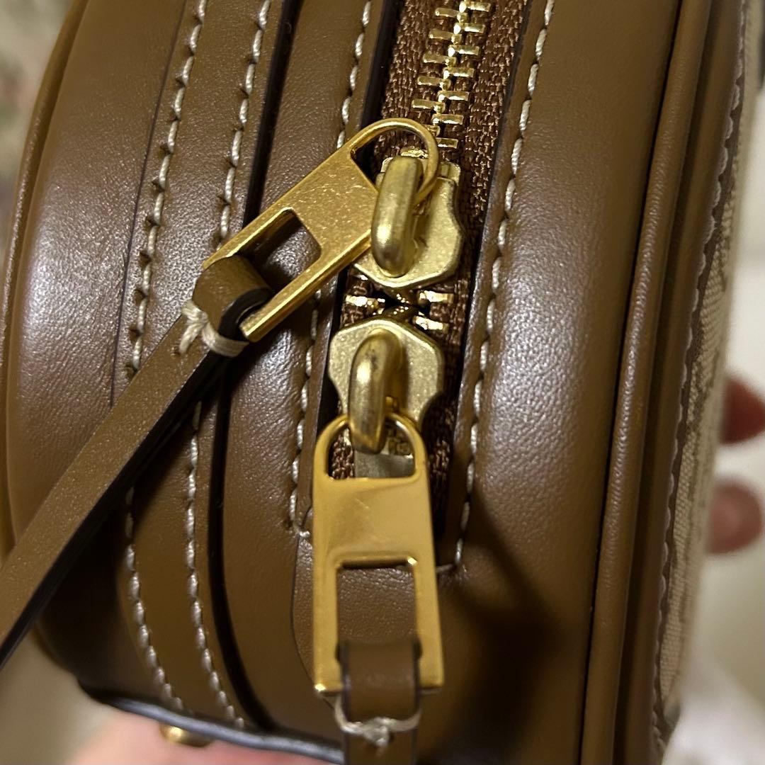 正規品 トリーバーチ Tモノグラム ジャカード プチムーンバッグ ヘーゼルナッツ