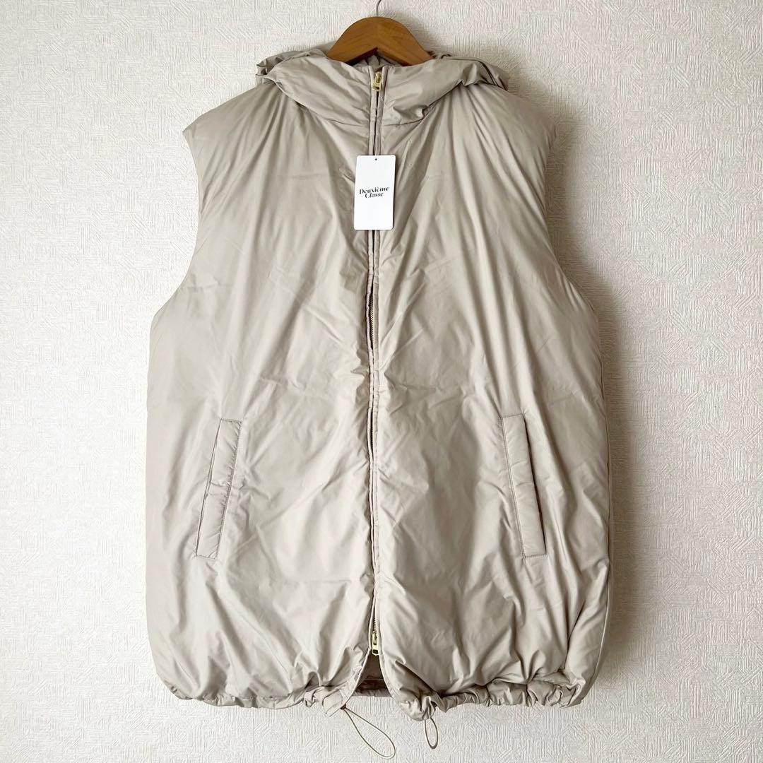 タグ付 Deuxieme Classe 中綿ロングベスト ベージュ