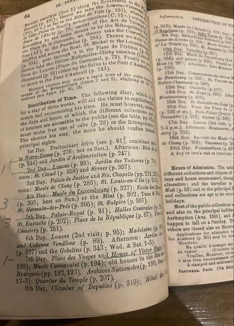 エコール・ド・パリ期 1910年ベデカー仏都案内本