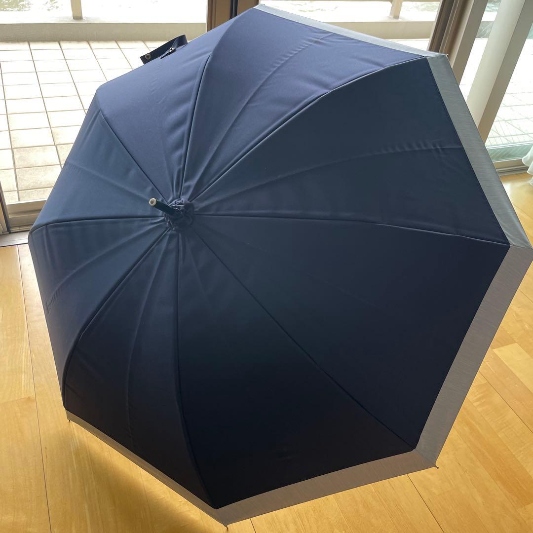 サンバリア100 日傘 ネイビーコンビ M 長傘