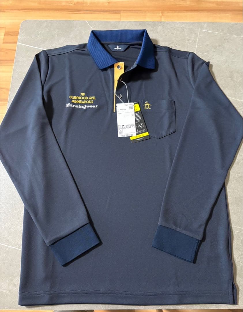 Munsingwear ネイビー ポロシャツ(長袖)