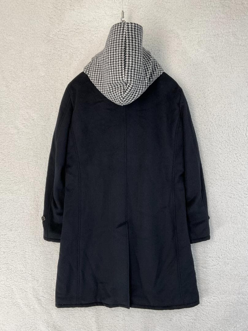 【未使用】AKM アンゴララップフード付コート 定価20万円　サイズL