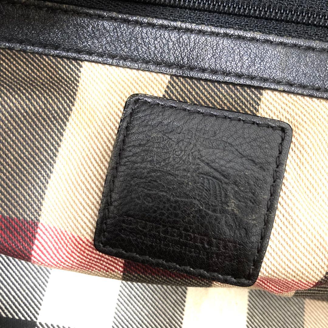 良品　Burberry バーバリー　ショルダーバッグ　トートバッグ　黒　ボストン