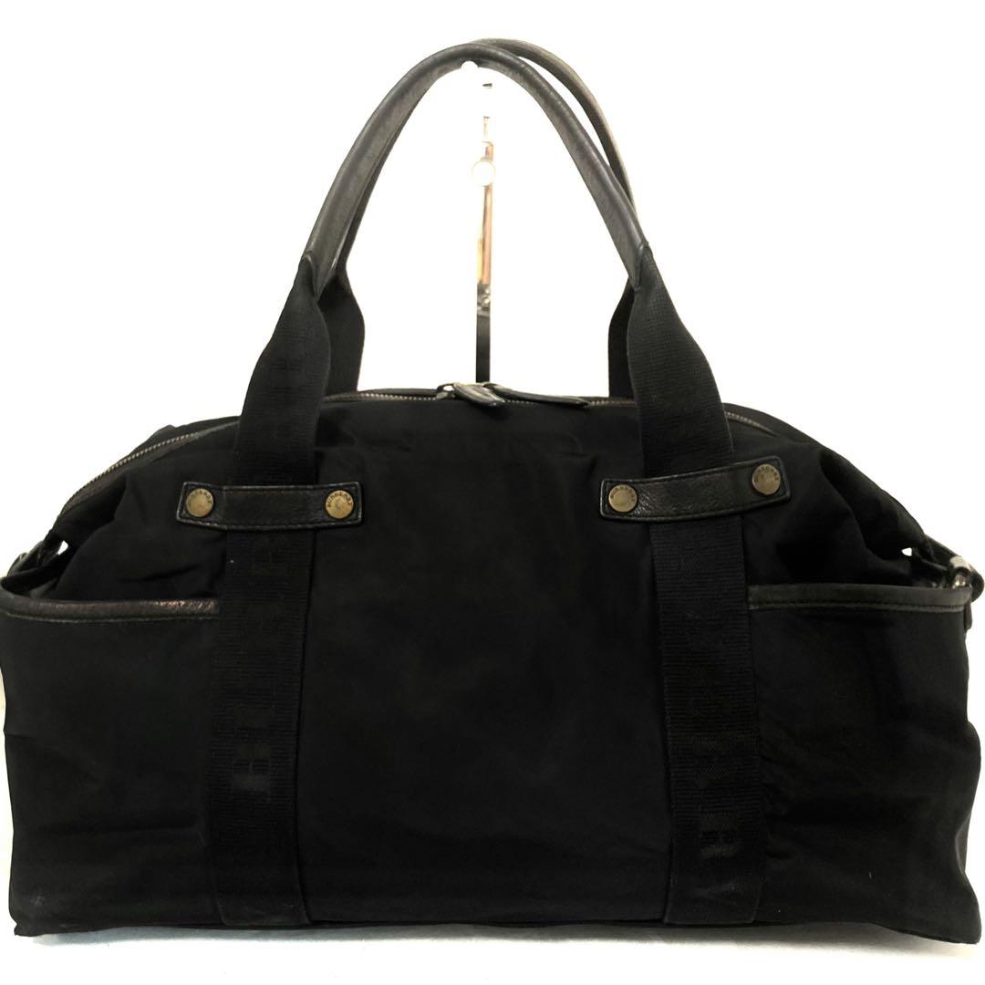 良品　Burberry バーバリー　ショルダーバッグ　トートバッグ　黒　ボストン