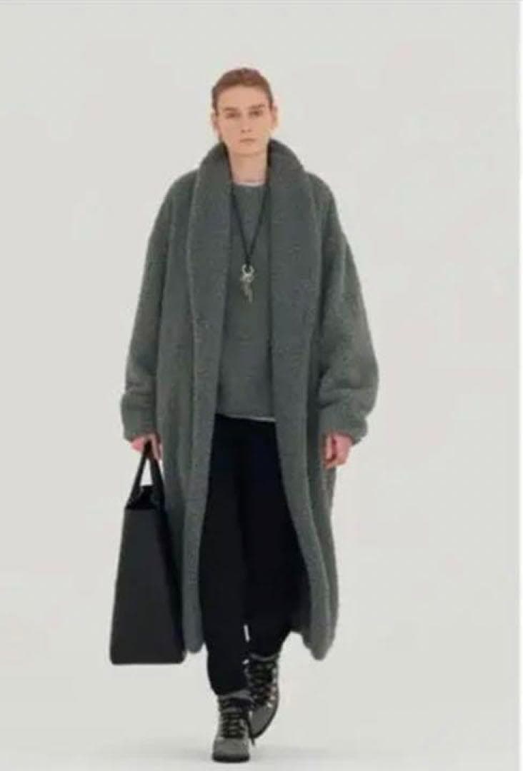 ハイクHYKE FAUX SHEARING MEDICAL COATロングコート