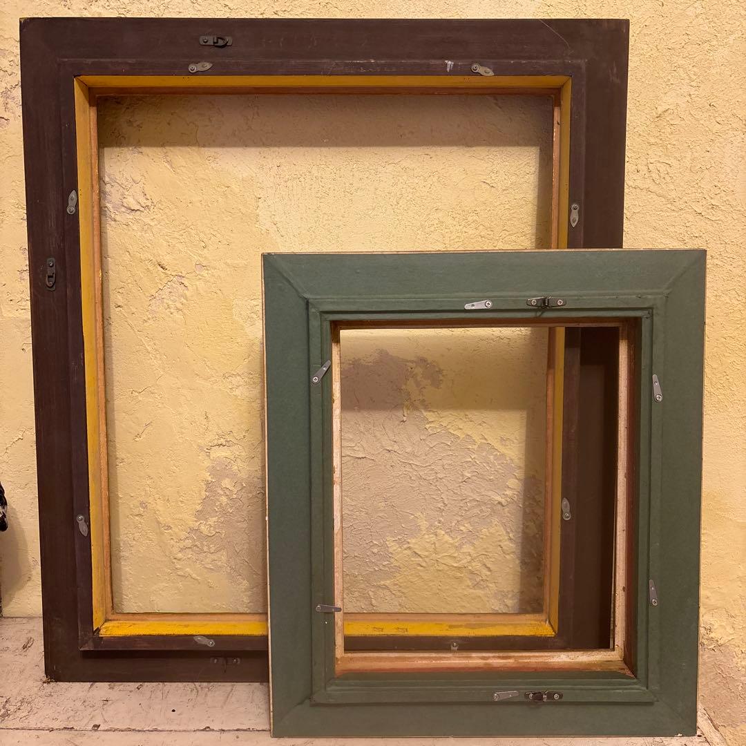 二枚セット　大きめ　額縁　フレーム　アンティーク