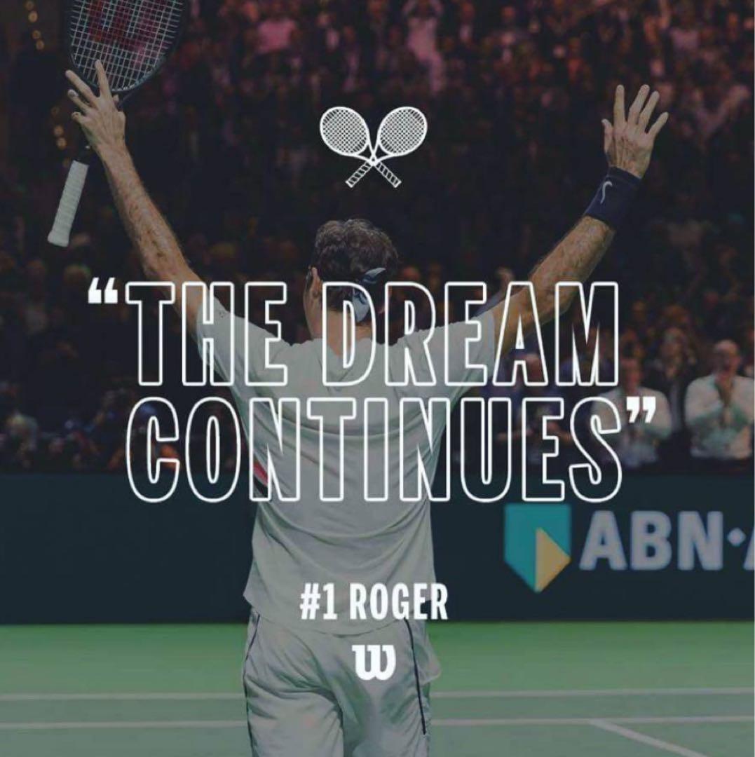 【希少】Wilson フェデラー2018年世界1位復活記念Tシャツ