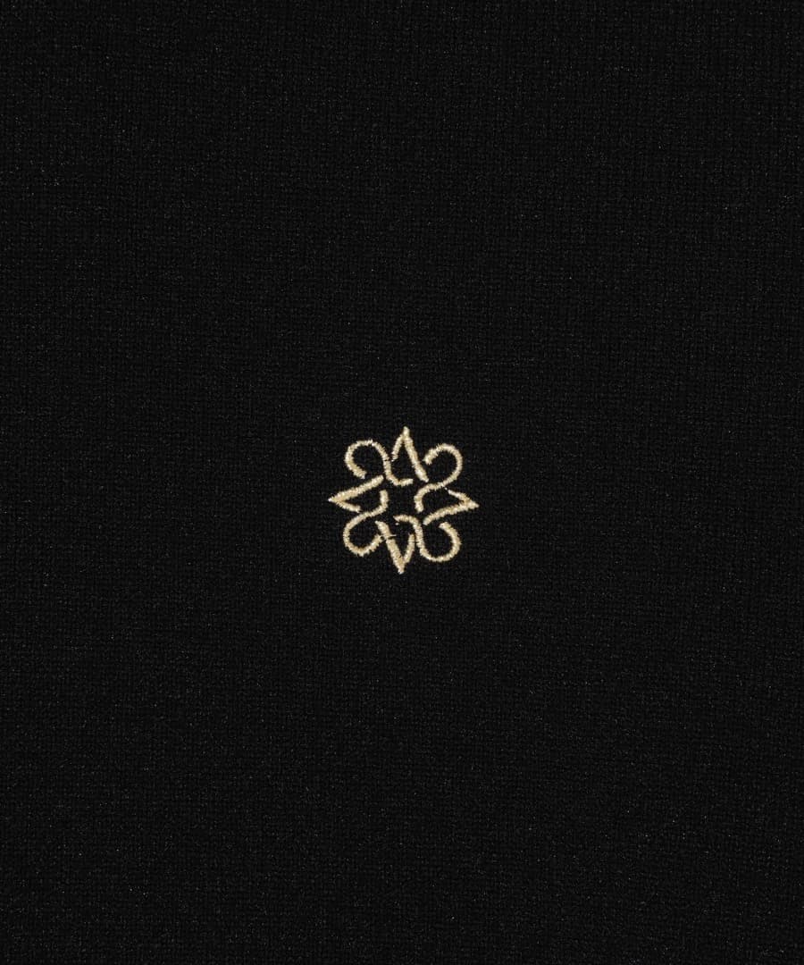 St ANDREWS 12G天竺×リンクス裏地付きクルーネックニットプルオーバー