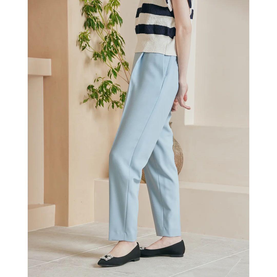 エマフランシス　フラット ビジューバックル パンプス （ブラック サテン）