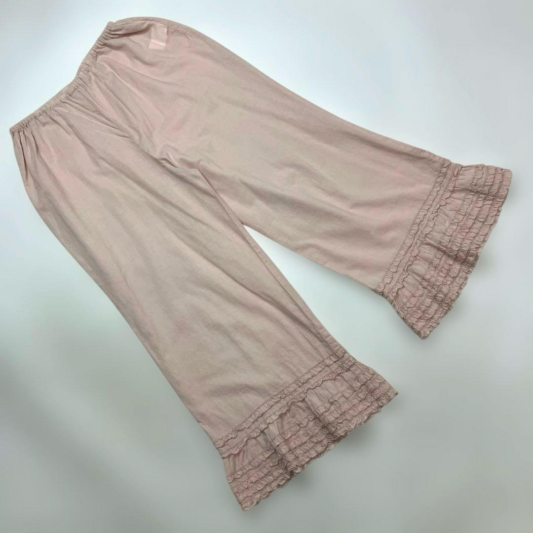 ピンクハウス ピンク 裾豪華ピコフリル 綿ローンドロワーズ/2021年 春