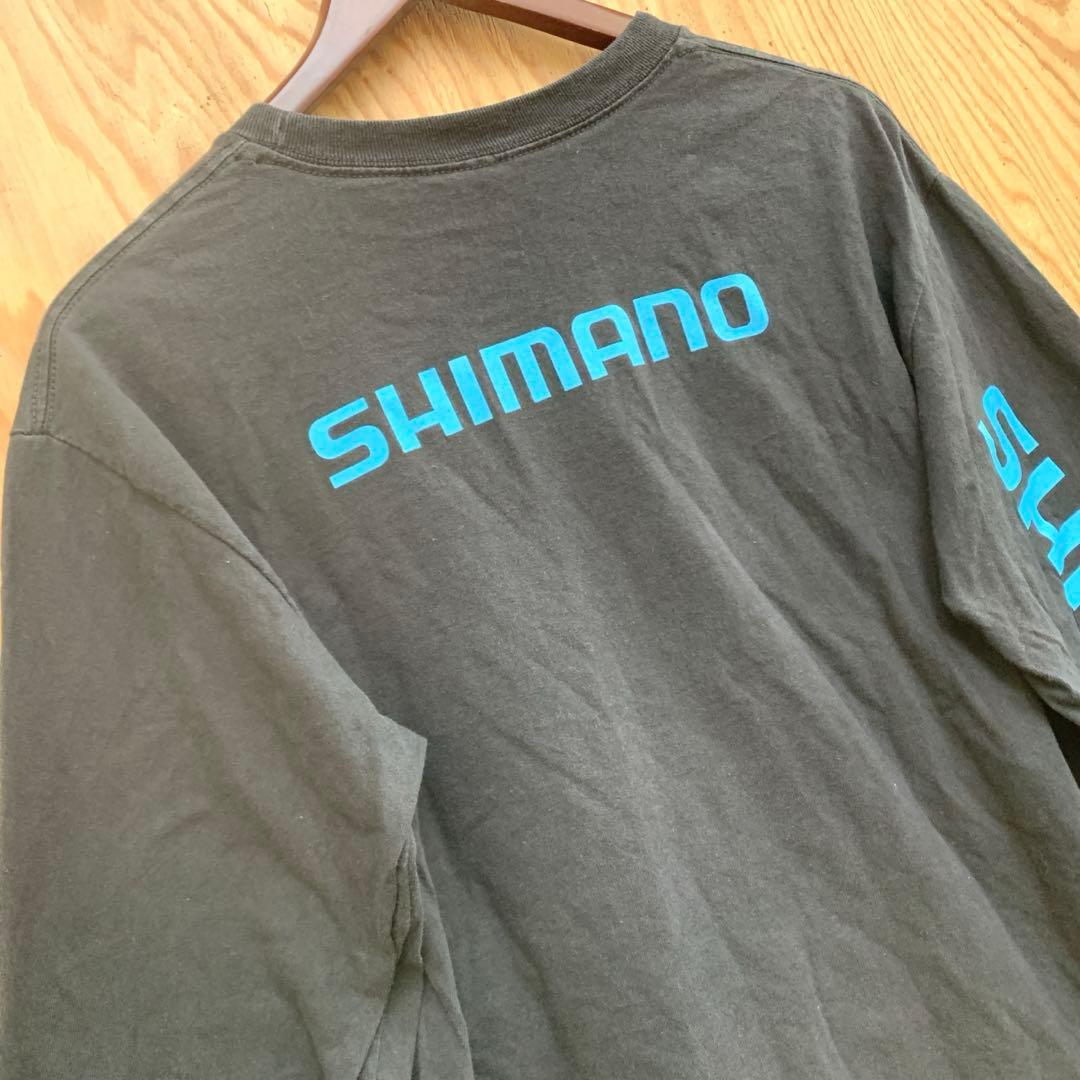 SHIMANO★シマノ★両面プリント★袖プリント★長袖★ロンT★フィッシング★M