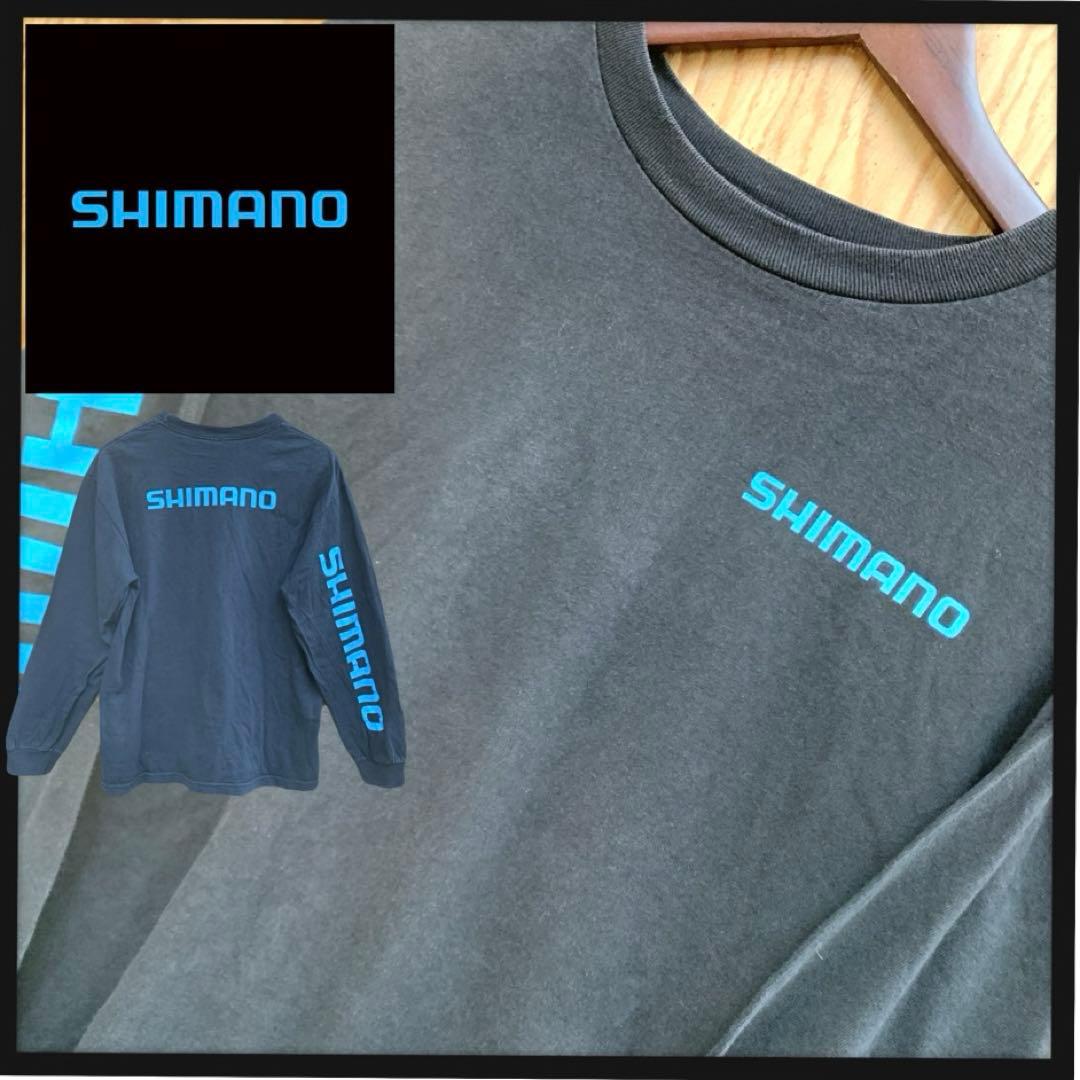 SHIMANO★シマノ★両面プリント★袖プリント★長袖★ロンT★フィッシング★M