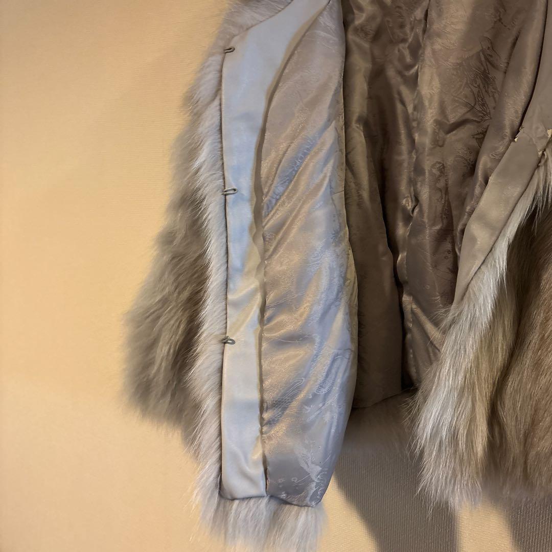 高級リアルファー ジャケット 定価15万円 程グレー系 毛皮 アウター