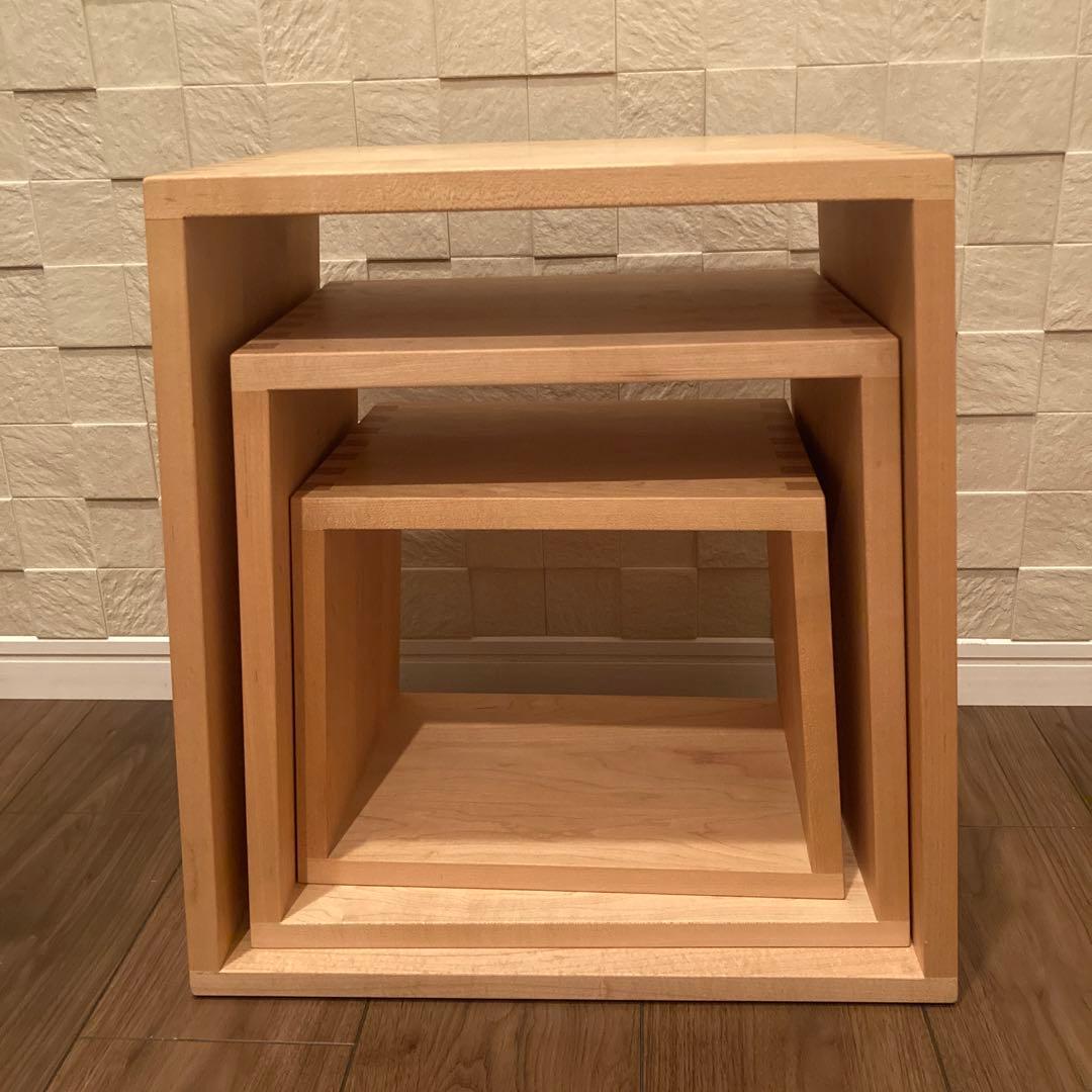 旭川家具 cosine コサイン ネストスツール ① 椅子 北海道タモ