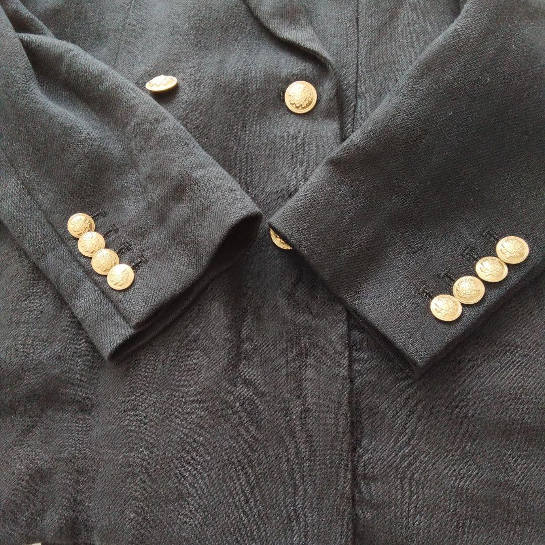 カレンソロジー リネンダブルジャケット 金ボタン ブレザー ブラック