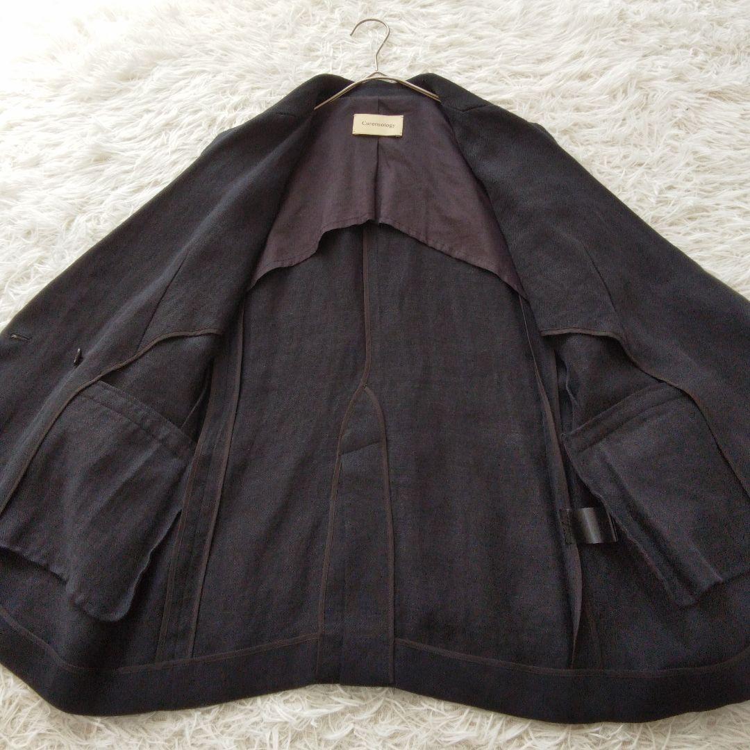 カレンソロジー リネンダブルジャケット 金ボタン ブレザー ブラック