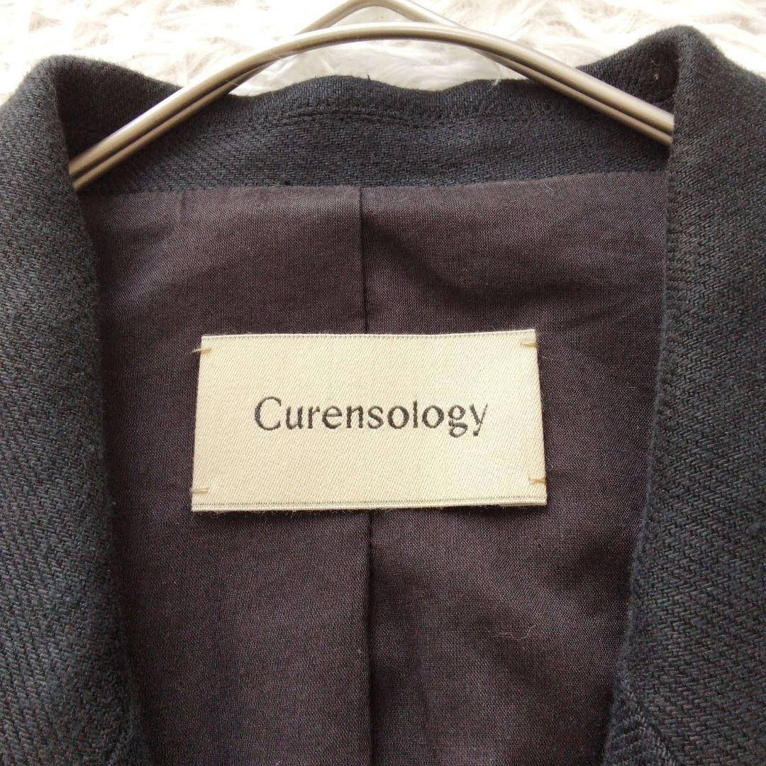 カレンソロジー リネンダブルジャケット 金ボタン ブレザー ブラック