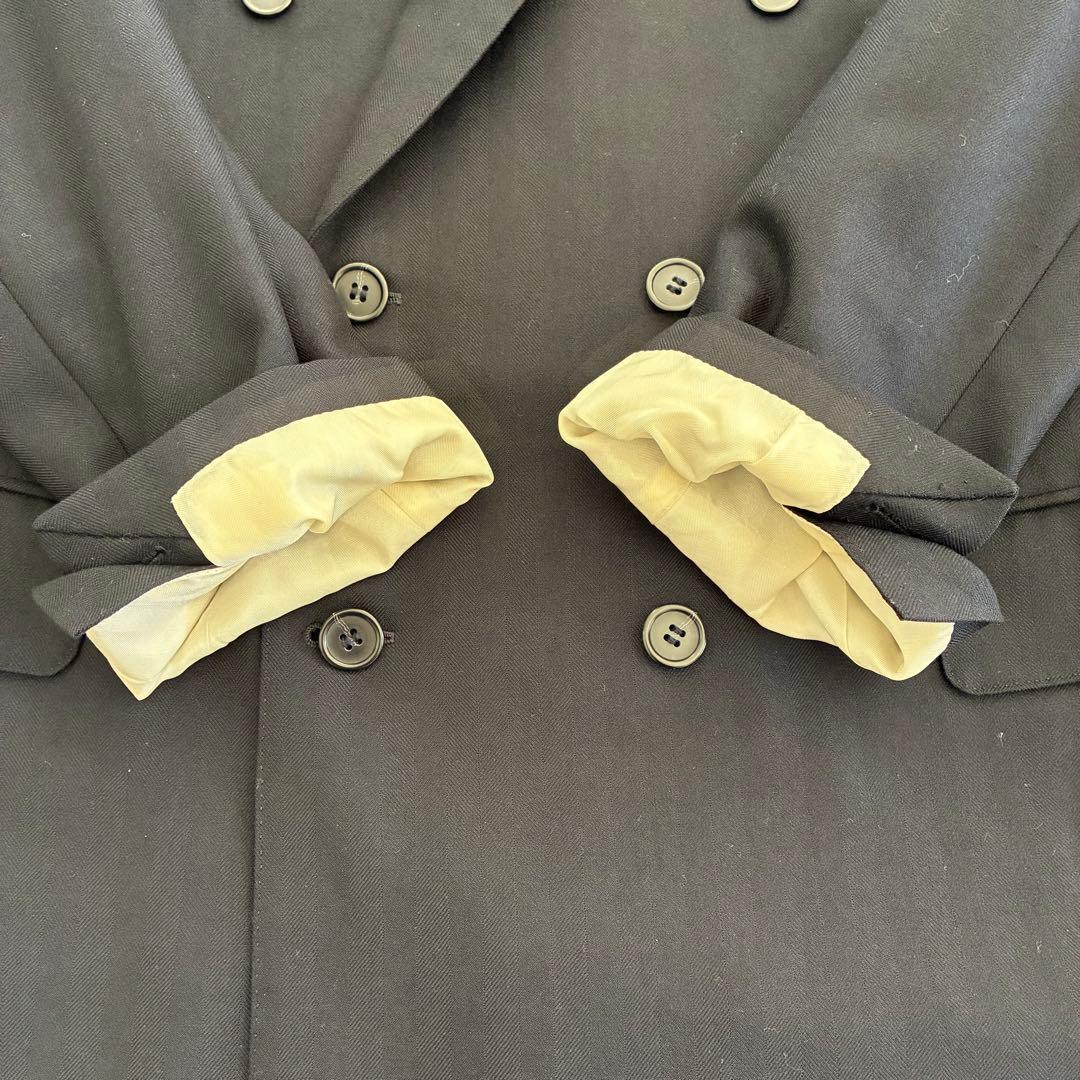 スーツセットアップ ダブルブレスト 3B ブラック カシミヤ100% 成人式