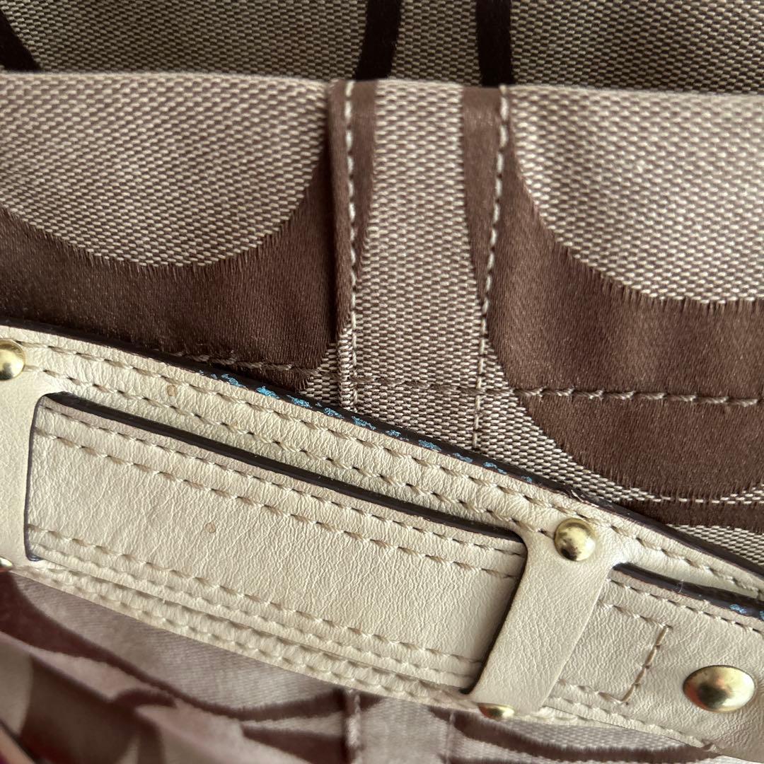 コーチ ワンショルダーバッグ ブラウン ラージ シグネチャー