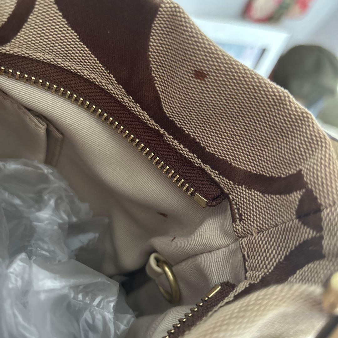 コーチ ワンショルダーバッグ ブラウン ラージ シグネチャー