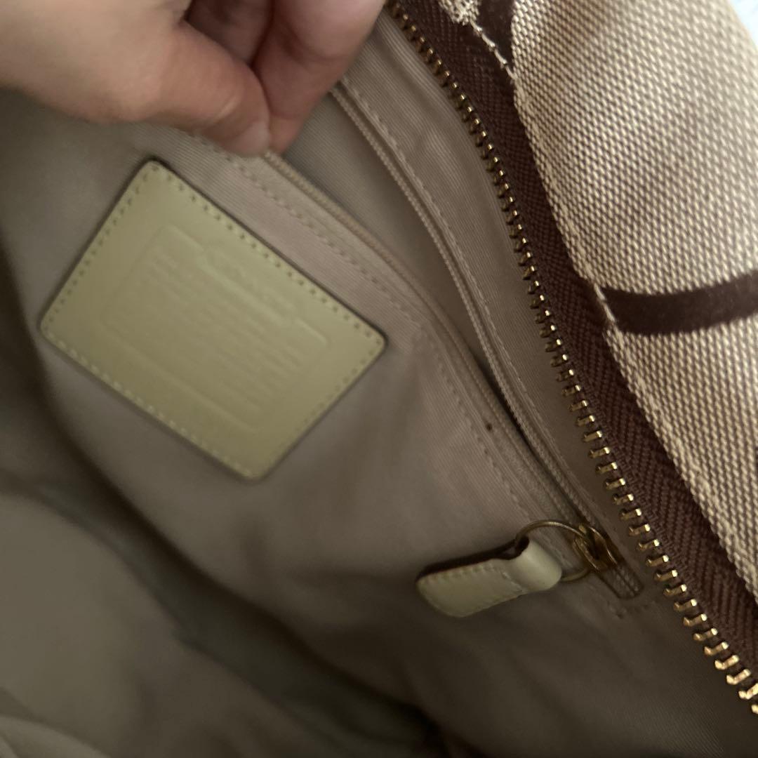 コーチ ワンショルダーバッグ ブラウン ラージ シグネチャー