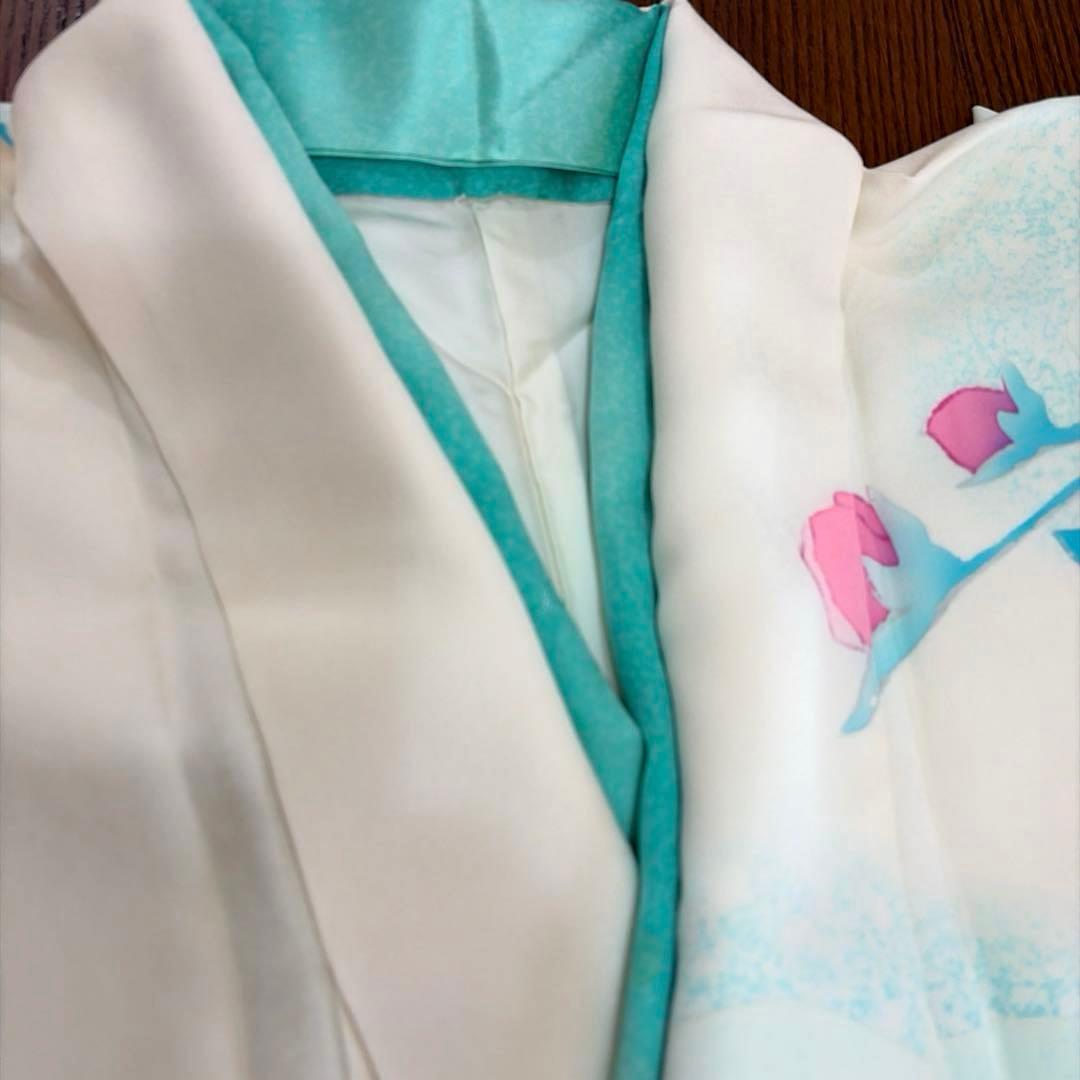 正絹訪問着と袋帯・帯締め・帯揚げ4点セット